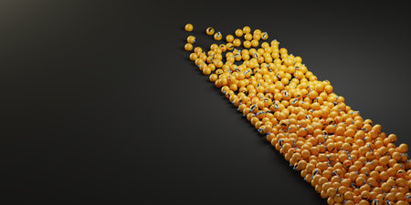 Infinite emoticons 3d rendering background, social media and communications concept