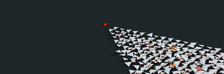 Leadership and victory concepts, 3d rendering illustration
