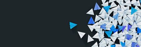 Infinite paper planes, 3d rendering illustrationの写真素材