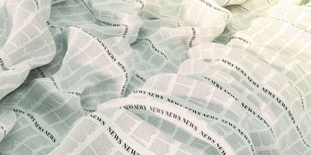 Abstract newspaper background, original 3d rendering
