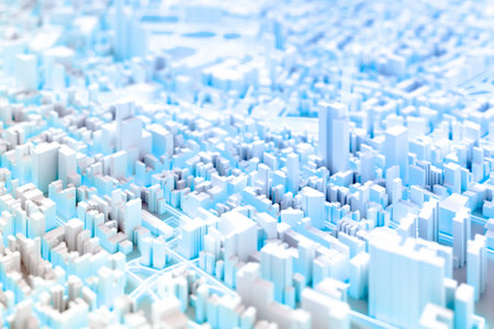 Techno mega city; urban and futuristic technology concepts, original 3d rendering