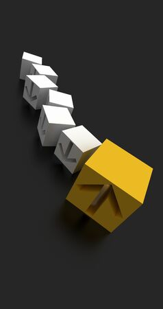 Business conceptual cubes, success and leadership theme, original 3d renderingの写真素材