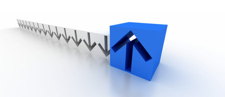 Business conceptual cubes, success and leadership theme, original 3d rendering