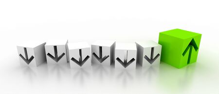 Business conceptual cubes, success and leadership theme, original 3d renderingの写真素材