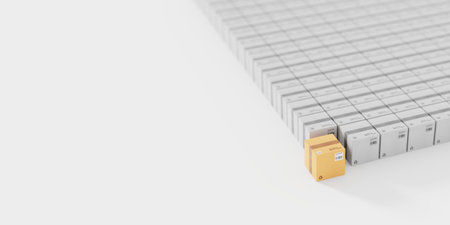 Infinite shipping boxes, transportation and logistics concept, original 3d rendering illustrationの写真素材