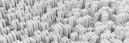 Infinite shipping boxes, transportation and logistics concept, original 3d rendering illustrationの写真素材