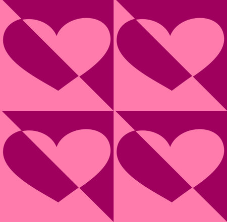 Seamless heart background in pink colors