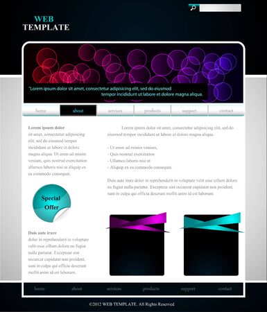 Web page templateのイラスト素材