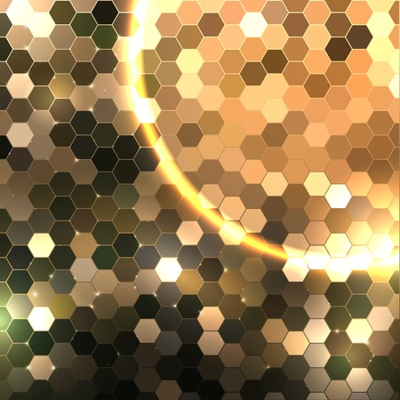 Golden christmas  geometric background with lightsEPS10のイラスト素材