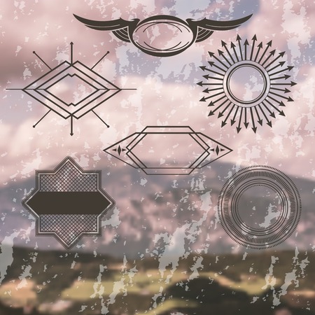 Retro Vintage Insignias  のイラスト素材