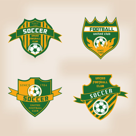 Set of Soccer Football Badge Logo Design Templatesのイラスト素材