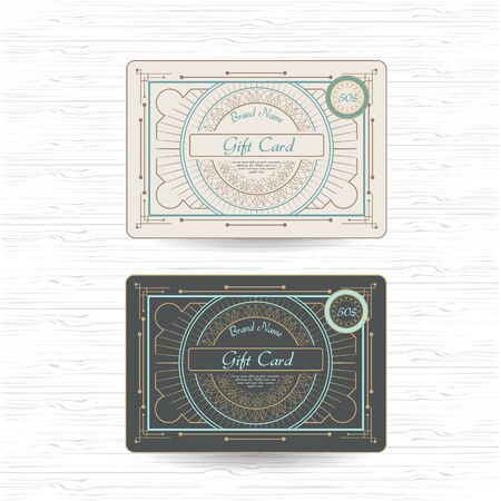 set of vintage ornament greeting or gift card template design with flourishes frame and borderのイラスト素材