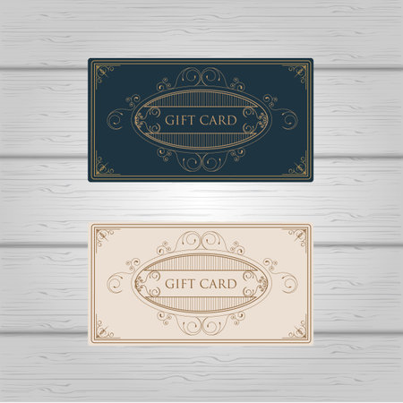 Vintage Ornament  wedding invitation design Template With Flourishes frame and Ornamentのイラスト素材