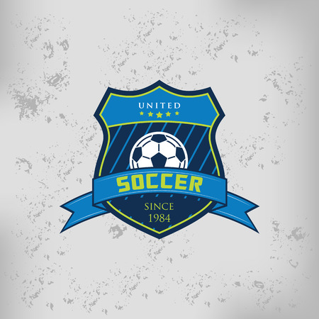 Soccer Football team Badge Logo Emblem Design Templatesのイラスト素材