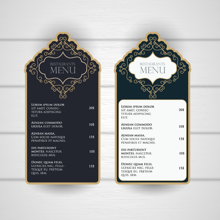 Set of vector restaurant menu western vintage styleのイラスト素材