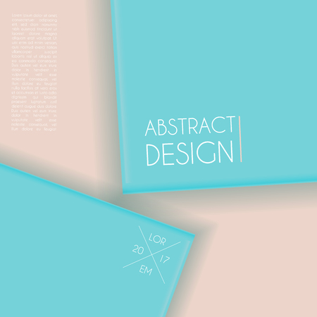 Paper art pink and blue abstract background, vector illustration.のイラスト素材