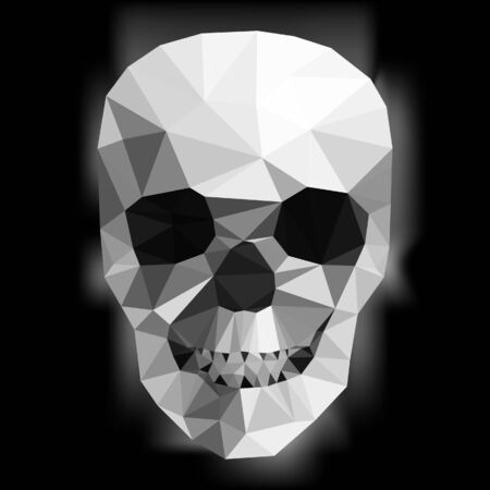 A illustration of modern geometric triangle skull.のイラスト素材