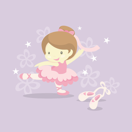 A vector illustration of a cute ballerina princess.のイラスト素材