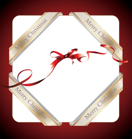 Merry Christmas Ribbon or Tag for Image framingのイラスト素材