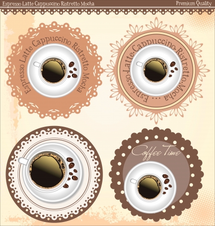 Banners for cafe in retro styleのイラスト素材
