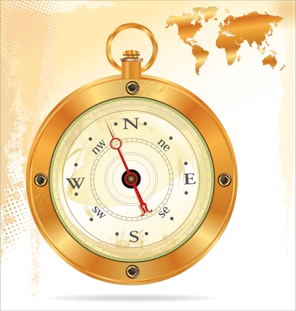 Golden compassのイラスト素材