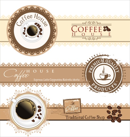 The concept of coffee house menu  Vector illustrationのイラスト素材