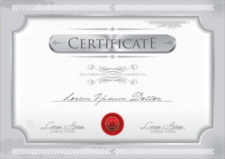 Certificate templateのイラスト素材
