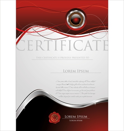 Certificate templateのイラスト素材