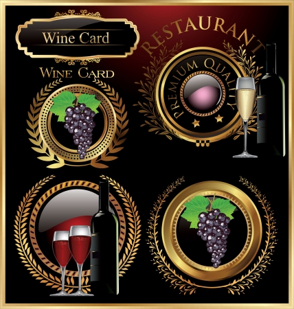 Illustration golden frame for restaurantのイラスト素材