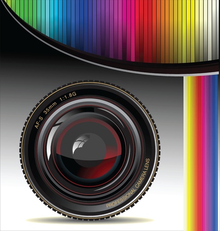 Photography background, camera photo lensのイラスト素材