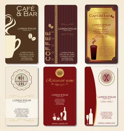 Business cards for cafe and restaurantのイラスト素材