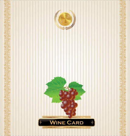 Wine card vector illustrationのイラスト素材