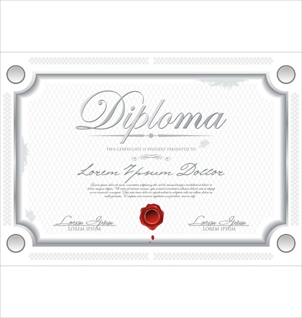 Certificate templateのイラスト素材