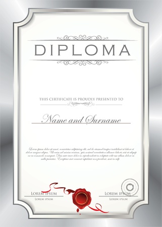 Certificate templateのイラスト素材