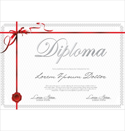 Certificate templateのイラスト素材