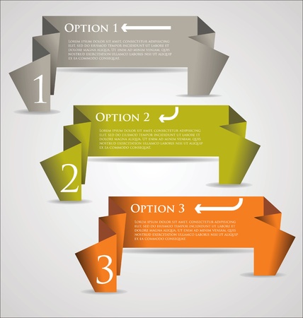 Origami label modern designのイラスト素材