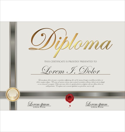 Certificate templateのイラスト素材