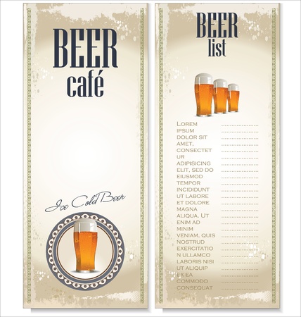 Beer list designのイラスト素材