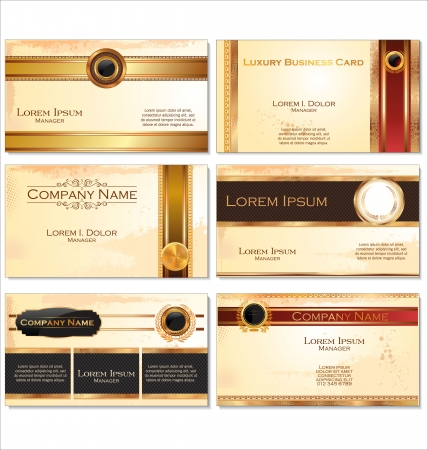Business card template set, vector illustrationのイラスト素材