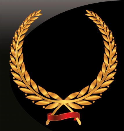 Gold laurel wreathのイラスト素材