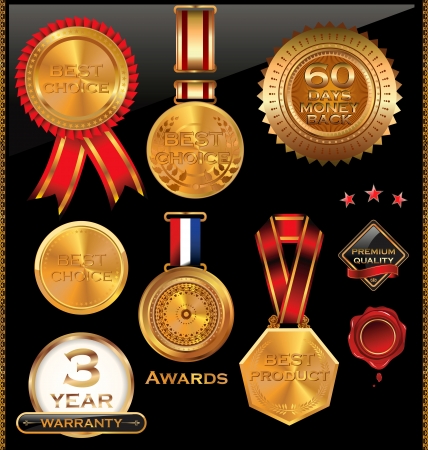 Tag gold classic for sale setのイラスト素材