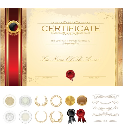 Luxury certificate templateのイラスト素材