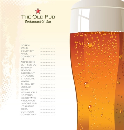 Menu list for beerのイラスト素材