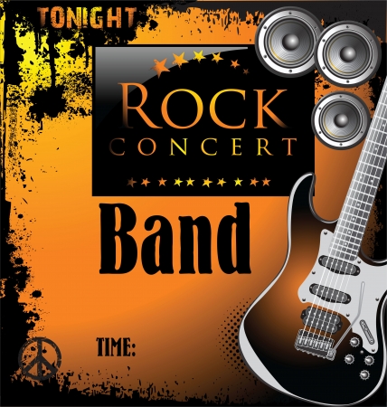 Rock concert poster のイラスト素材