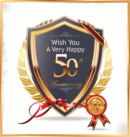 Anniversary golden labelのイラスト素材