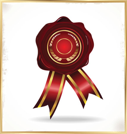 Red wax sealのイラスト素材