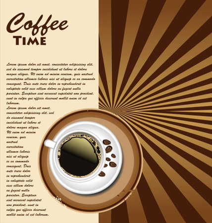 Coffee retro backgroundのイラスト素材