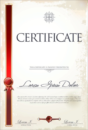 Certificate templateのイラスト素材