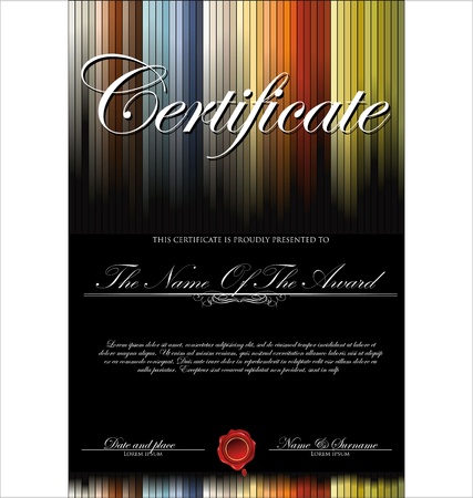 Colorful certificate templateのイラスト素材