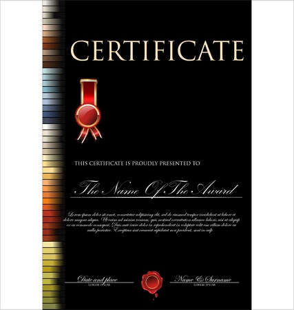 Colorful certificate templateのイラスト素材